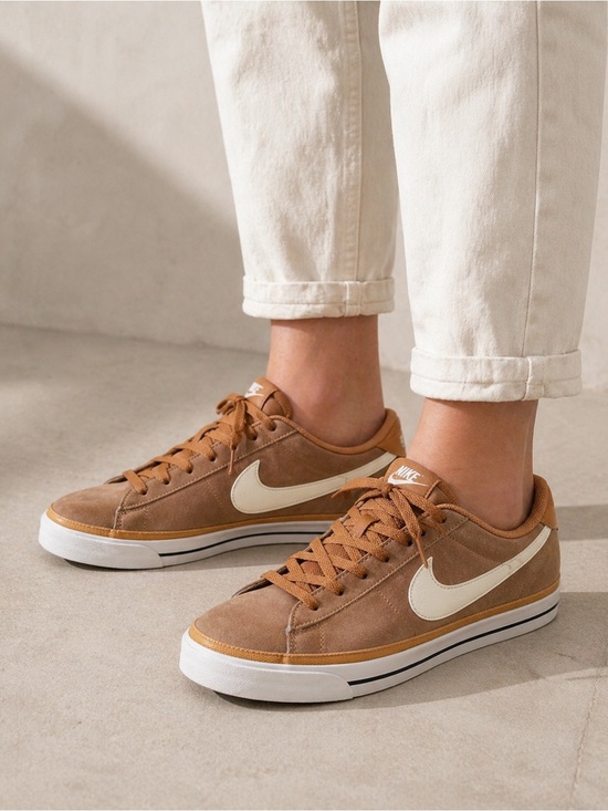 Nike Shoes - Nike Low-Top Suede Sneakers in Tan and Cream